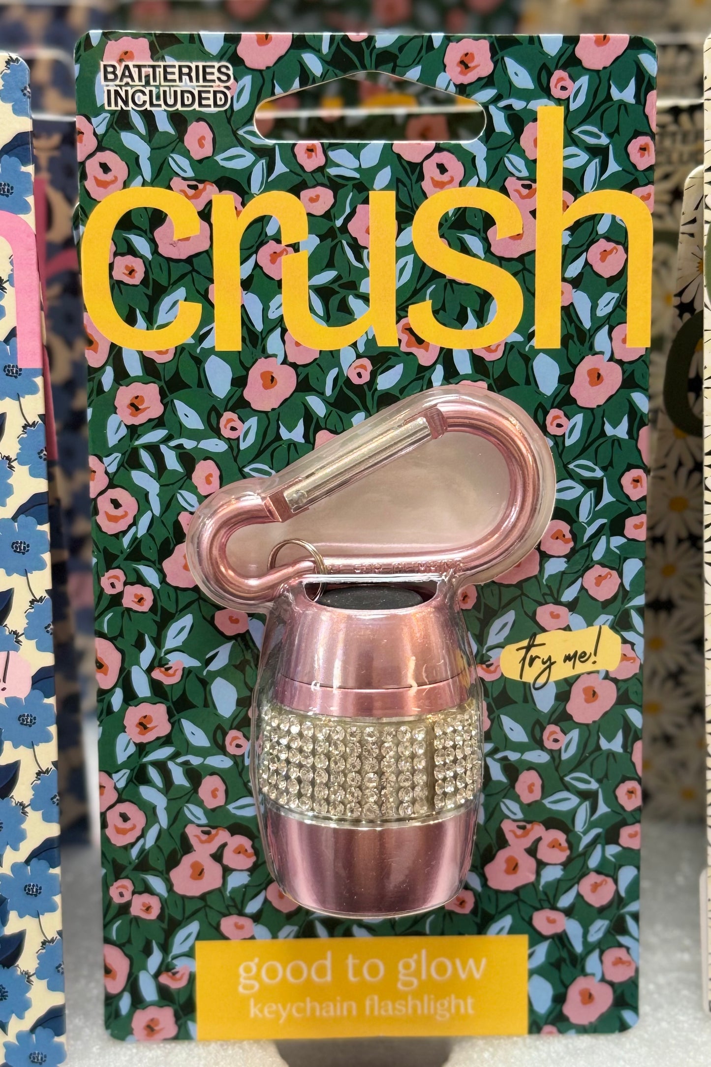 Good To Glow Rhinestone Keychain Flashlight by Crush