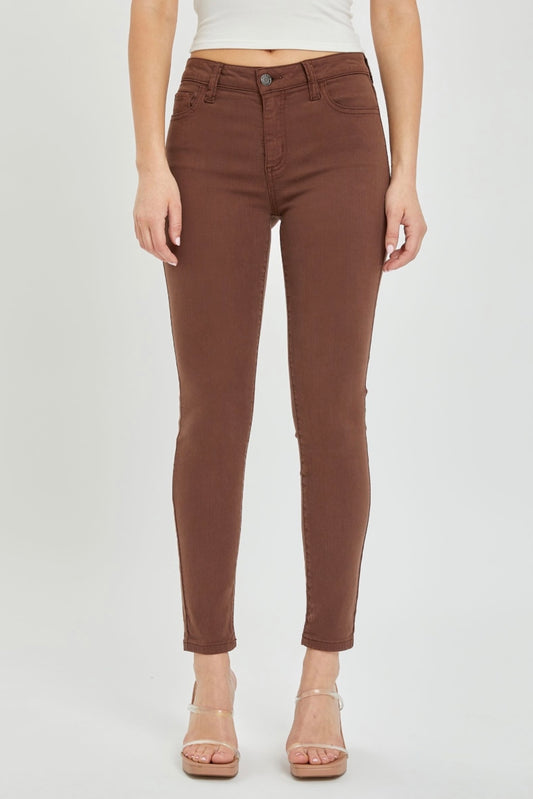 Cello Brunette Mid Rise Crop Skinny