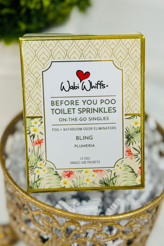 Bling Plumeria Before You Go Toilet Sprinkles by Wabi Whiffs