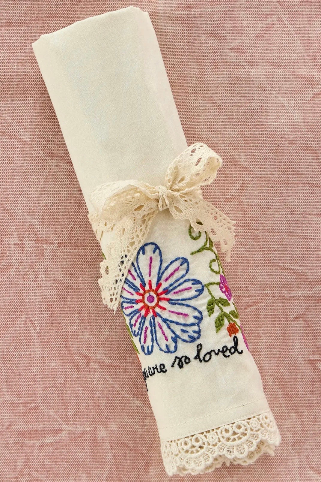Natural Life Embroidered Cotton Giving Pillowcase- You Are So Loved