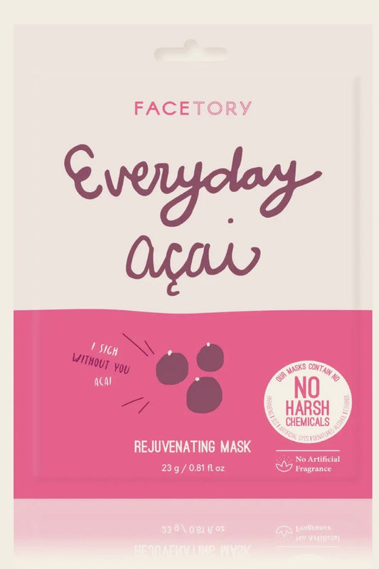 FaceTory Everyday Acai Rejuvenating Sheet Mask- Korean Beauty