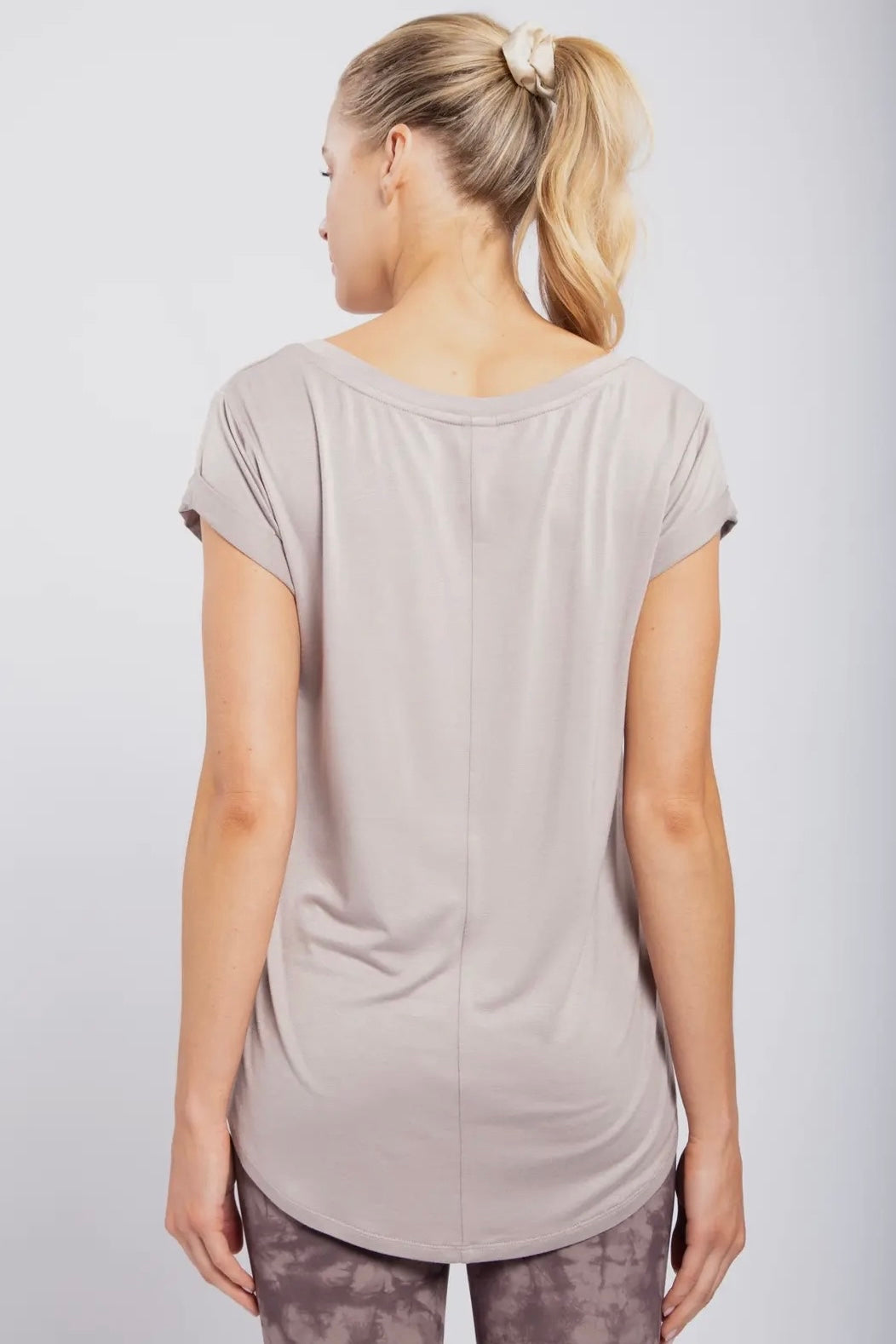 Taupe Essential Butter Soft Cap Sleeve Tee