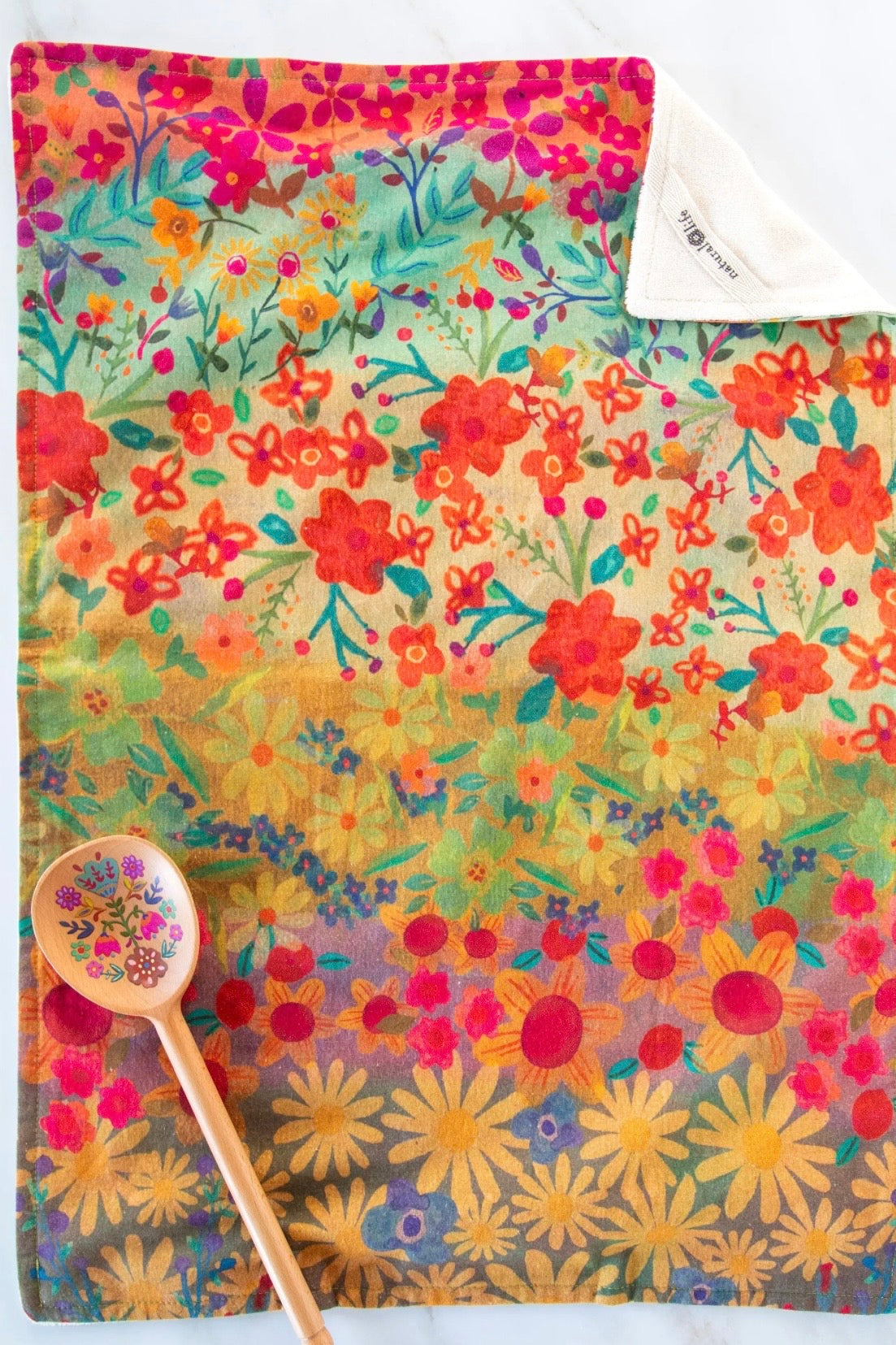 Natural Life Cotton Dish Towel- Wildflowers