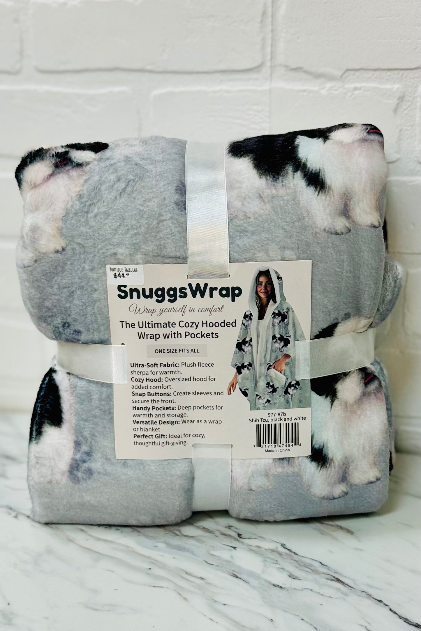 Snuggs Cozy Hooded Wrap with Pockets- Favorite Pet Breeds Edition