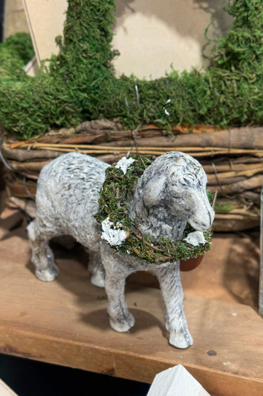 Glitter Sheep with Wreath