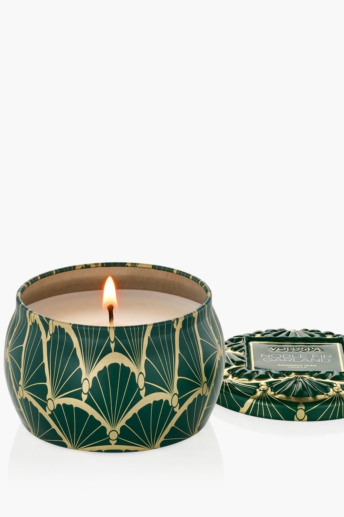 Voluspa Noble Fir Garland 4 oz Mini Tin Candle