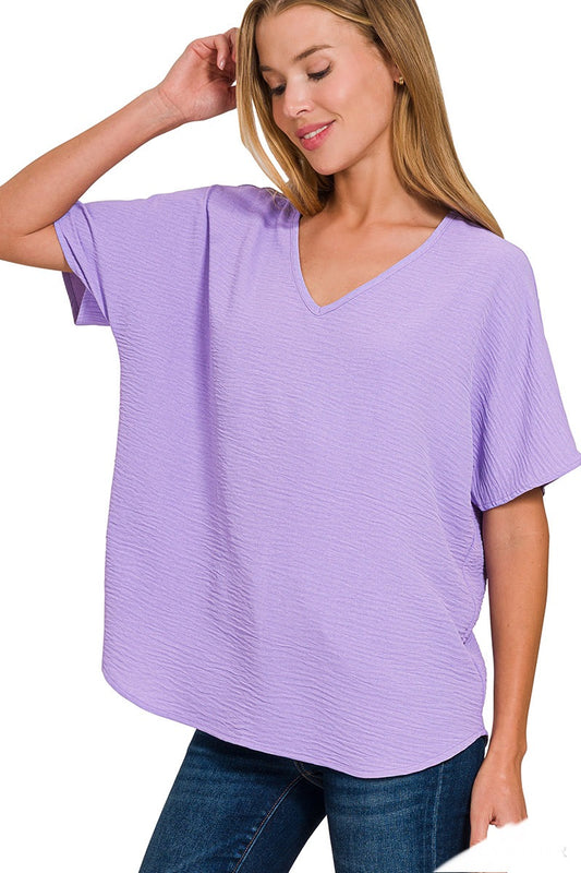 Lavender Zenana Oversized Air Flow Top
