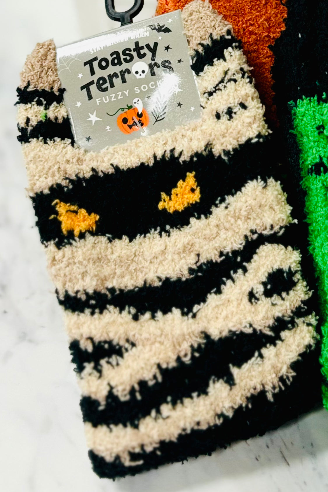 Toasty Terrors Fuzzy Halloween Socks