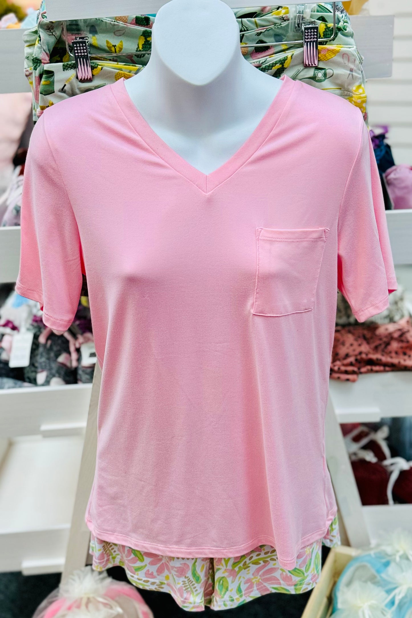 Light Pink Luxe Pocket Tee Shirt by Royal Standard