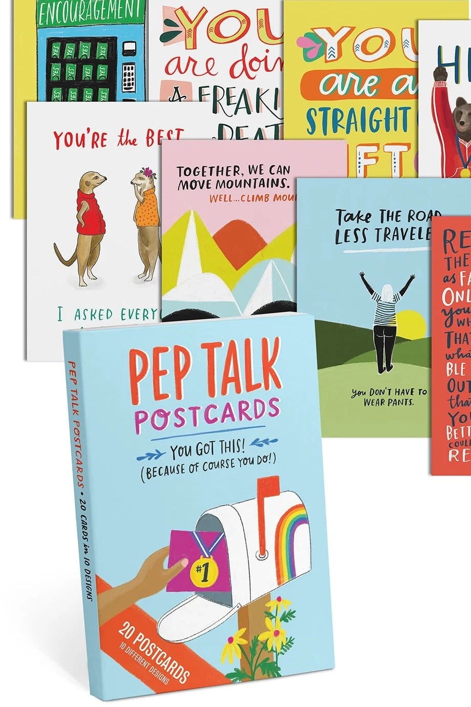 Pep Talk Postcards by Em & Friends- set of 20