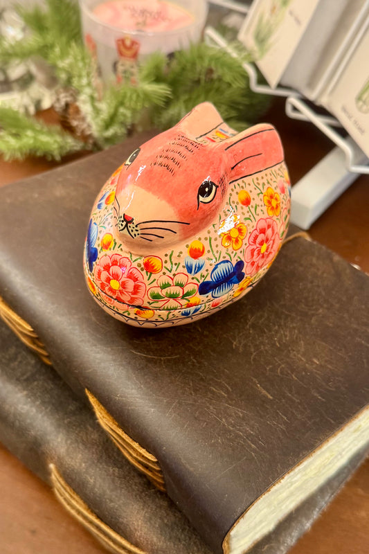 Handpainted Pink Bunny Box
