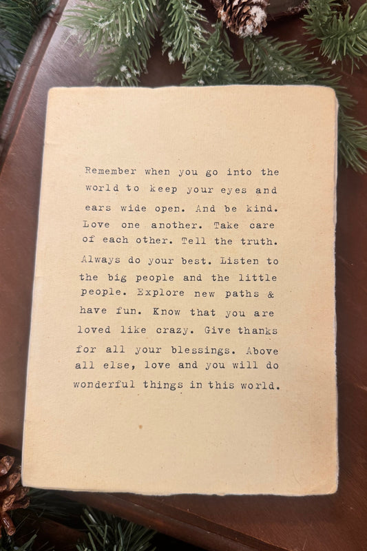 Remember When... Deckled Edge Notebook by Sugarboo