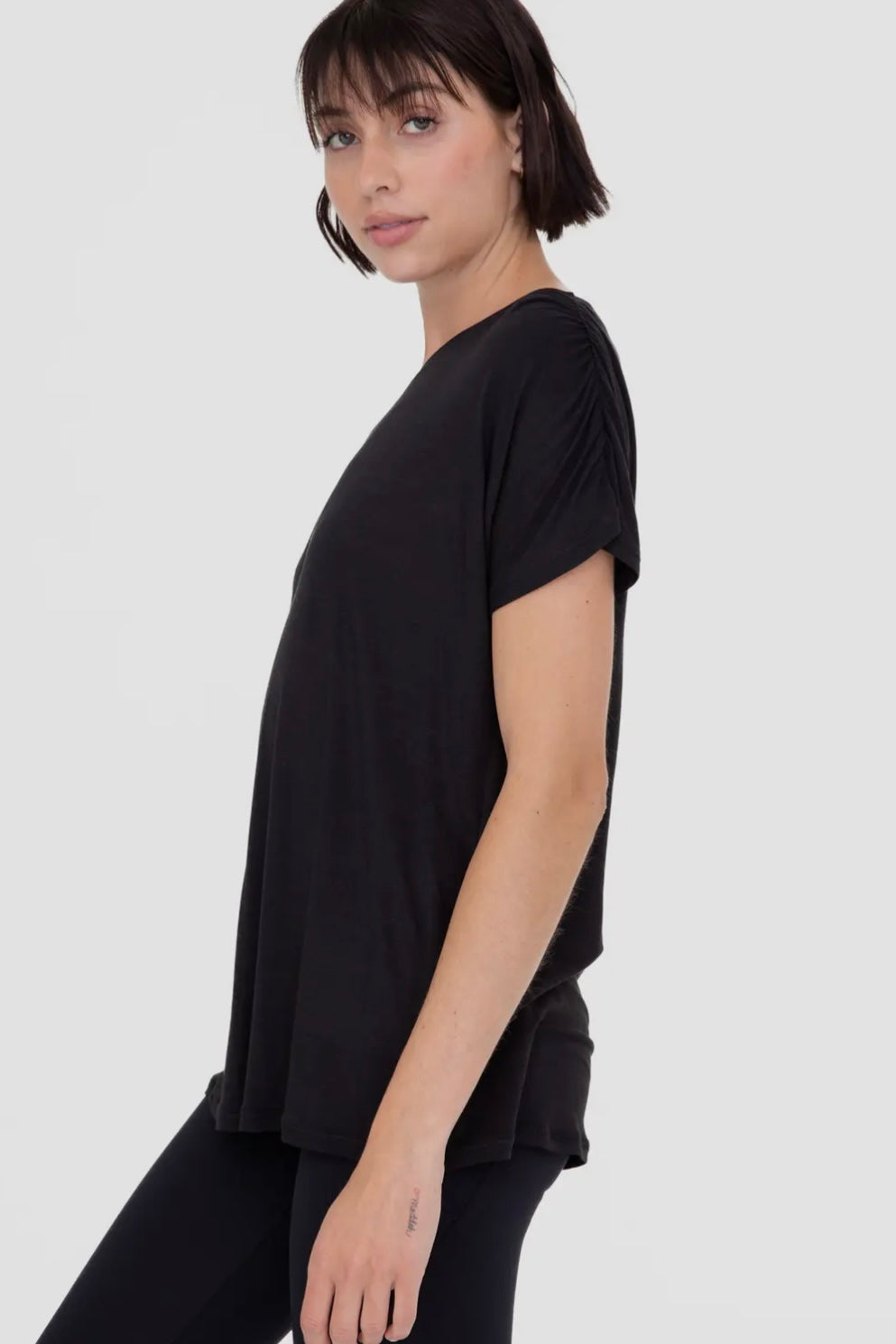 Black Mono B Soft Touch Short Sleeve Essentials Tee