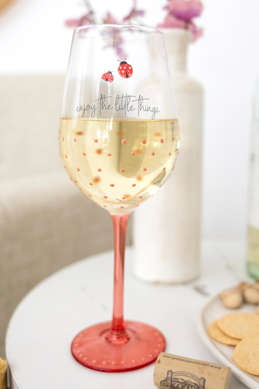 Enjoy The Little Things 16 oz Wine Glass