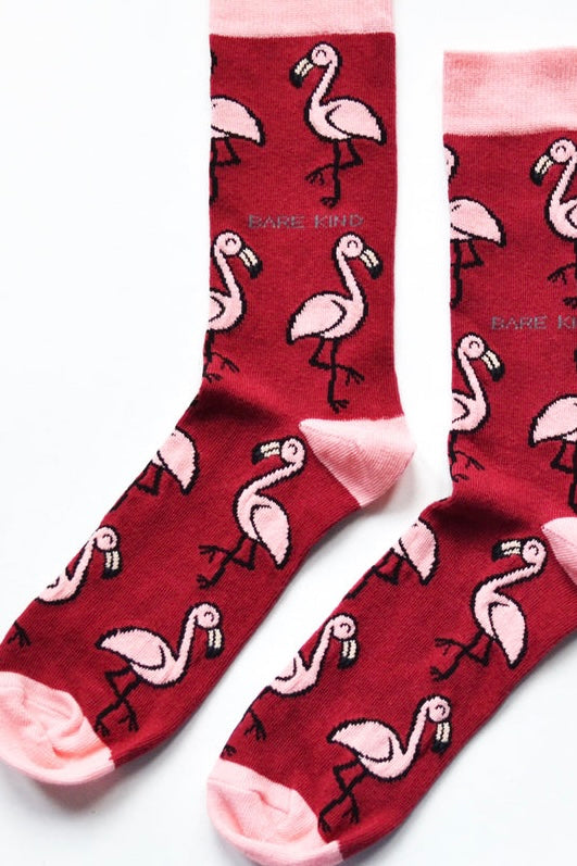 Bare Kind Save the Flamingos Bamboo Socks