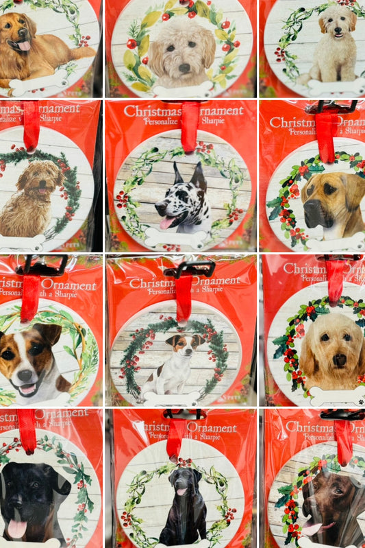 Favorite Pet Breed Ceramic Ornament (Choose from 88 styles)