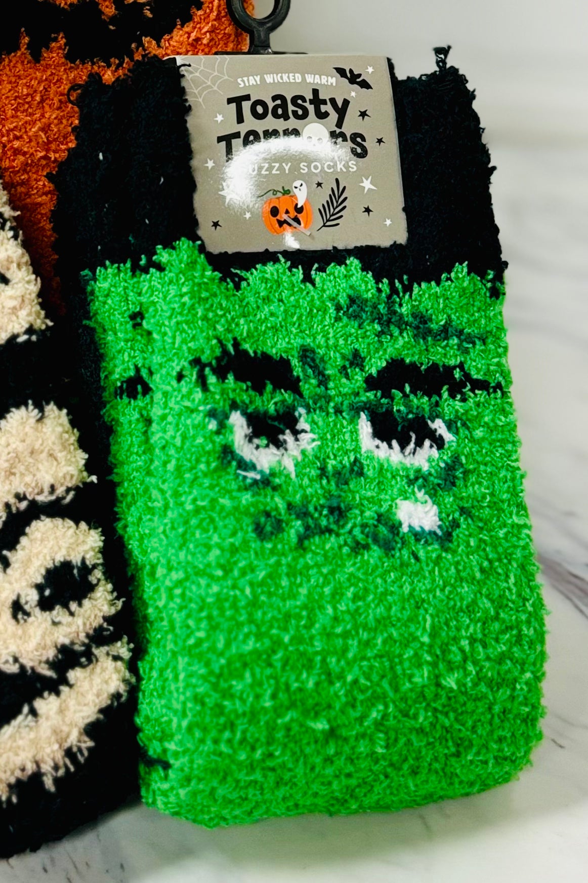 Toasty Terrors Fuzzy Halloween Socks