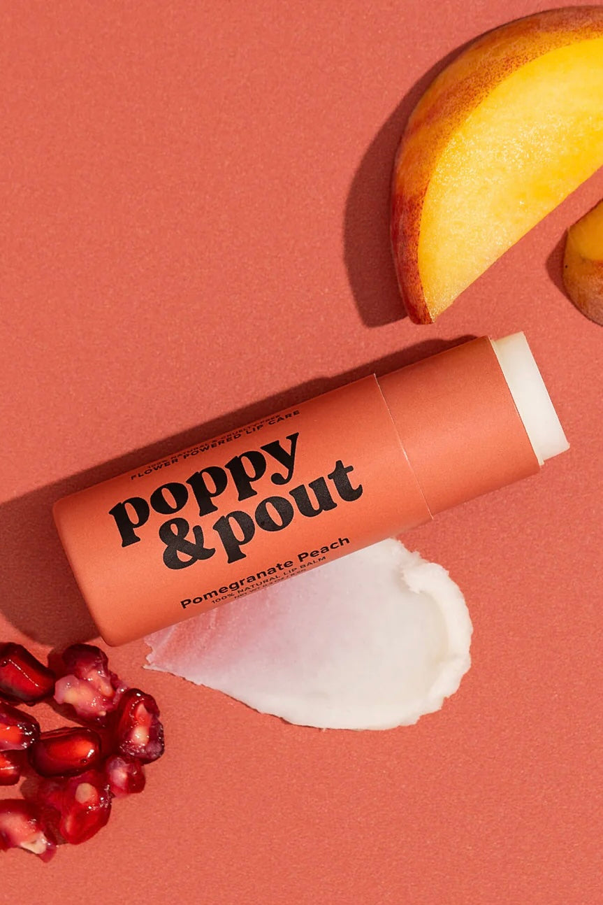 Poppy & Pout Pomegranate Peach Premium Organic Lip Balm