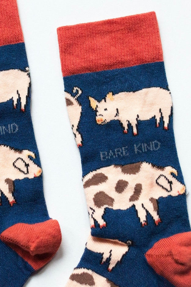 Bare Kind Save the Pigs Bamboo Socks