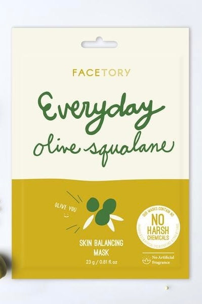 FaceTory Everyday Olive Squalane Skin Balancing Sheet Mask- Korean Beauty