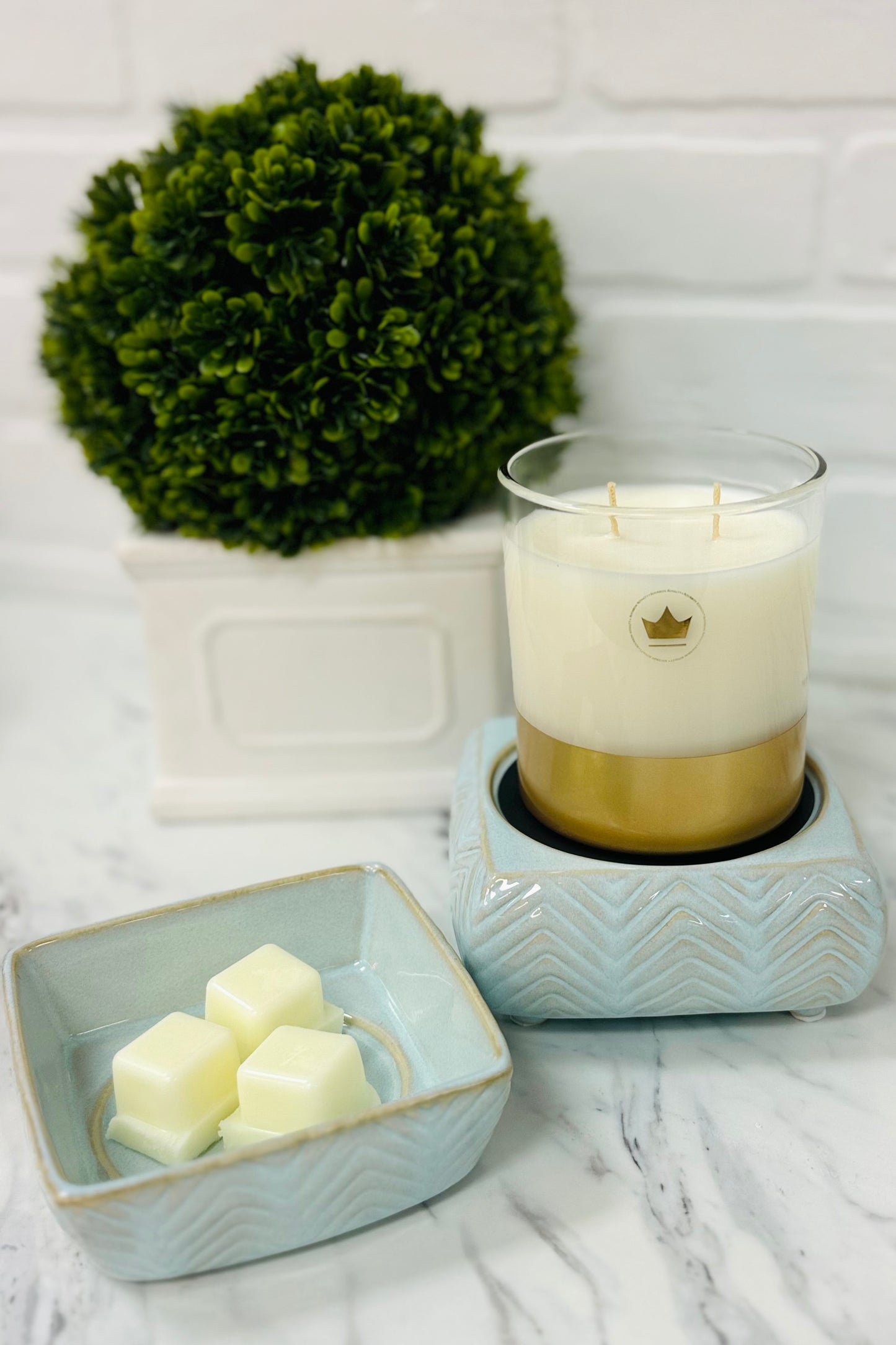 2-in-1 Fragrance Warmers  - Classic: Chevron