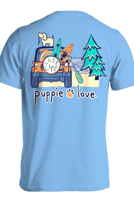 HOLIDAY SALE Puppie Love Lake Life Pup Tee Shirt- reg. $19.99