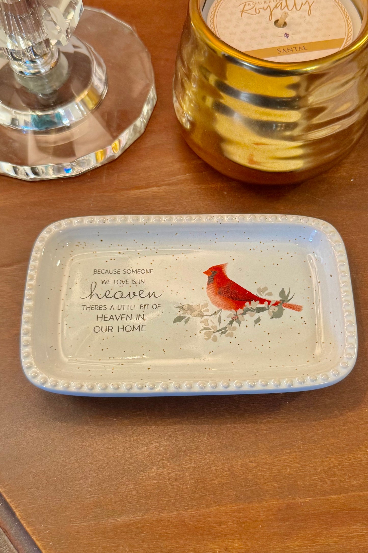Heaven in our Home Cardinal Keepsake Dish
