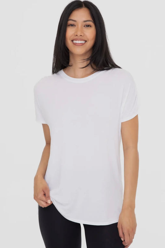 White Mono B Soft Touch Short Sleeve Essentials Tee