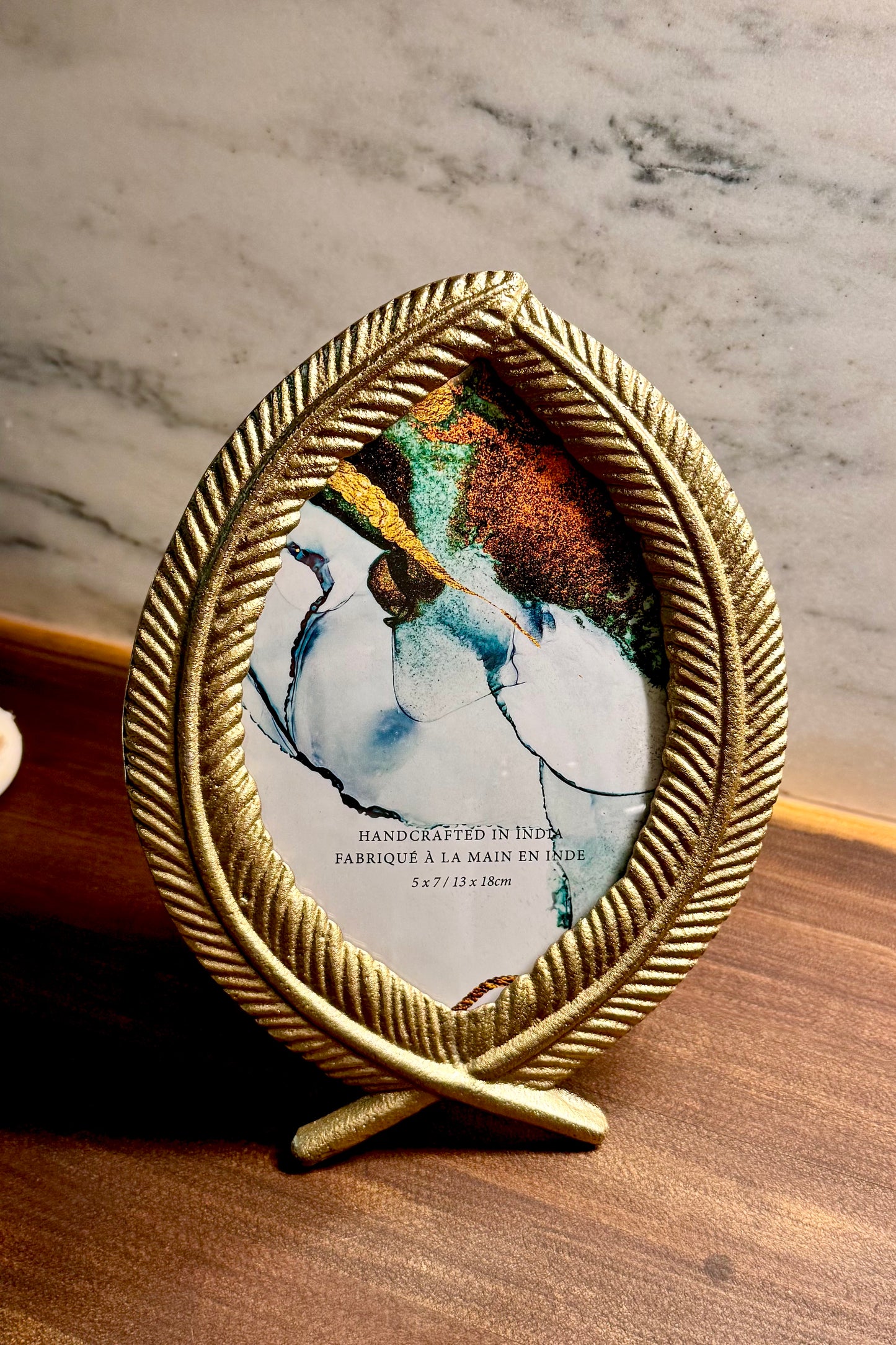 Golden Feathers Picture Frame