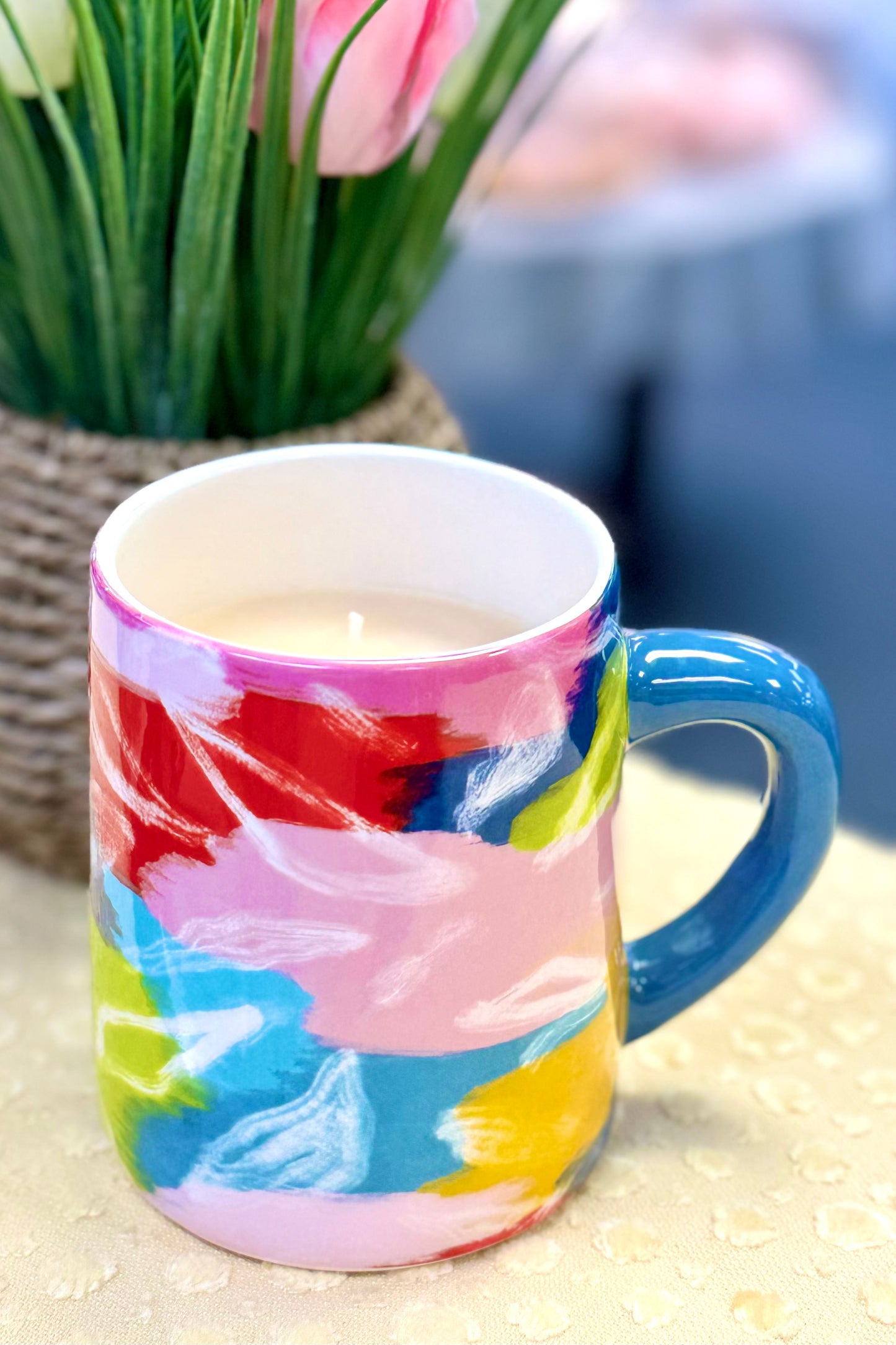 Sweet Grace Double Wick Candle in Multicolor Mug #55