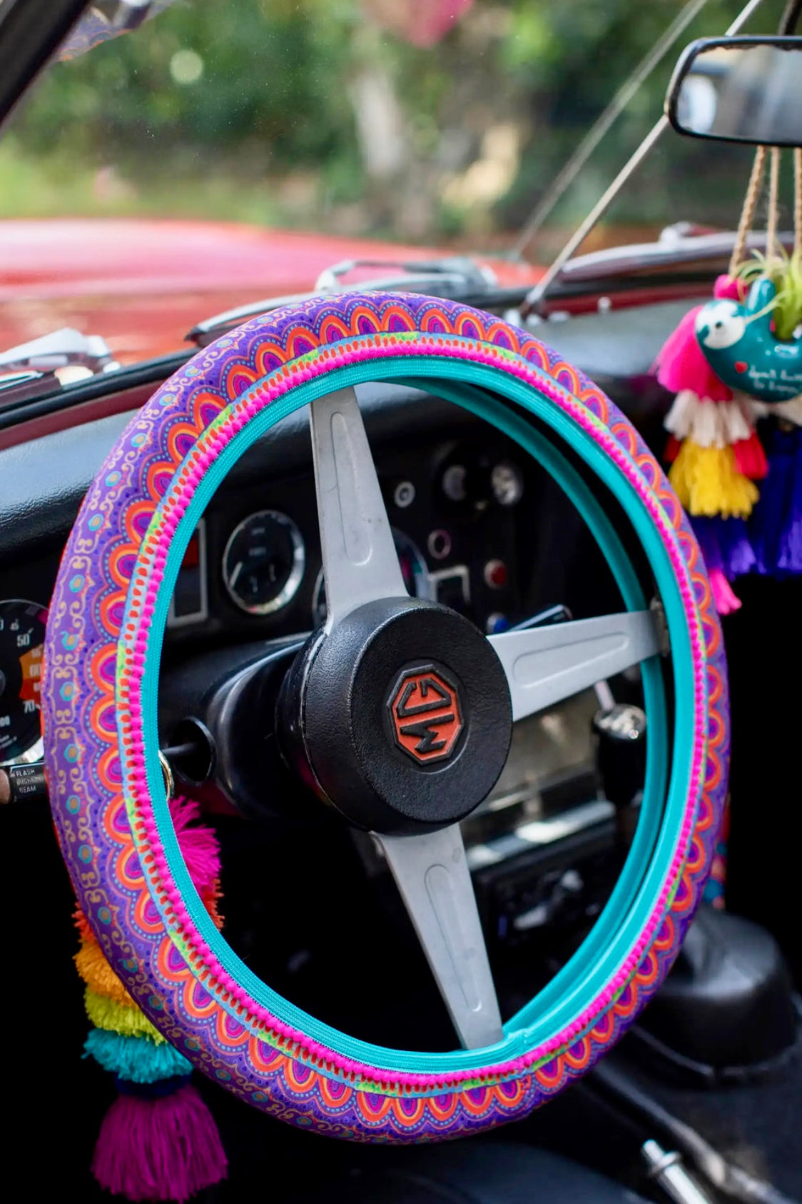 Natural Life Rainbow Steering Wheel Cover 15”