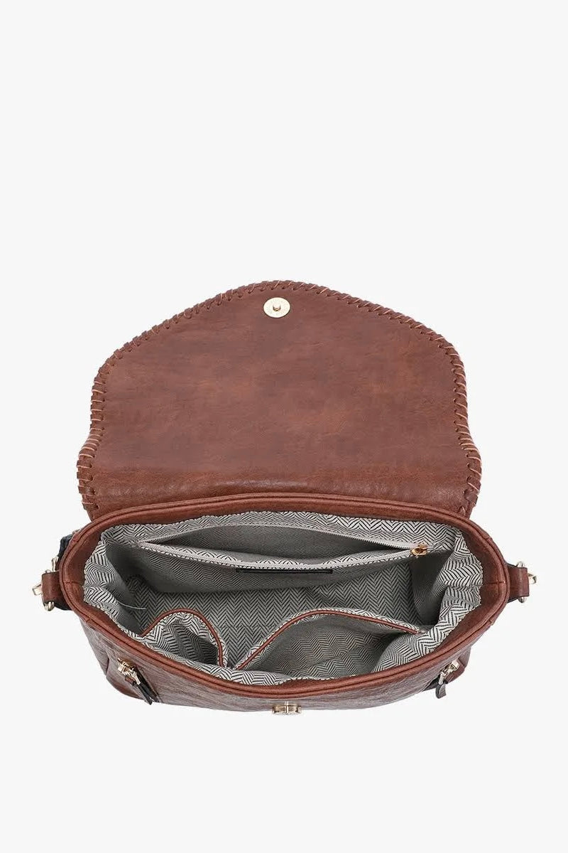 Jen & Co Lorelei Vegan Leather Hobo (Choose Brown or Black)