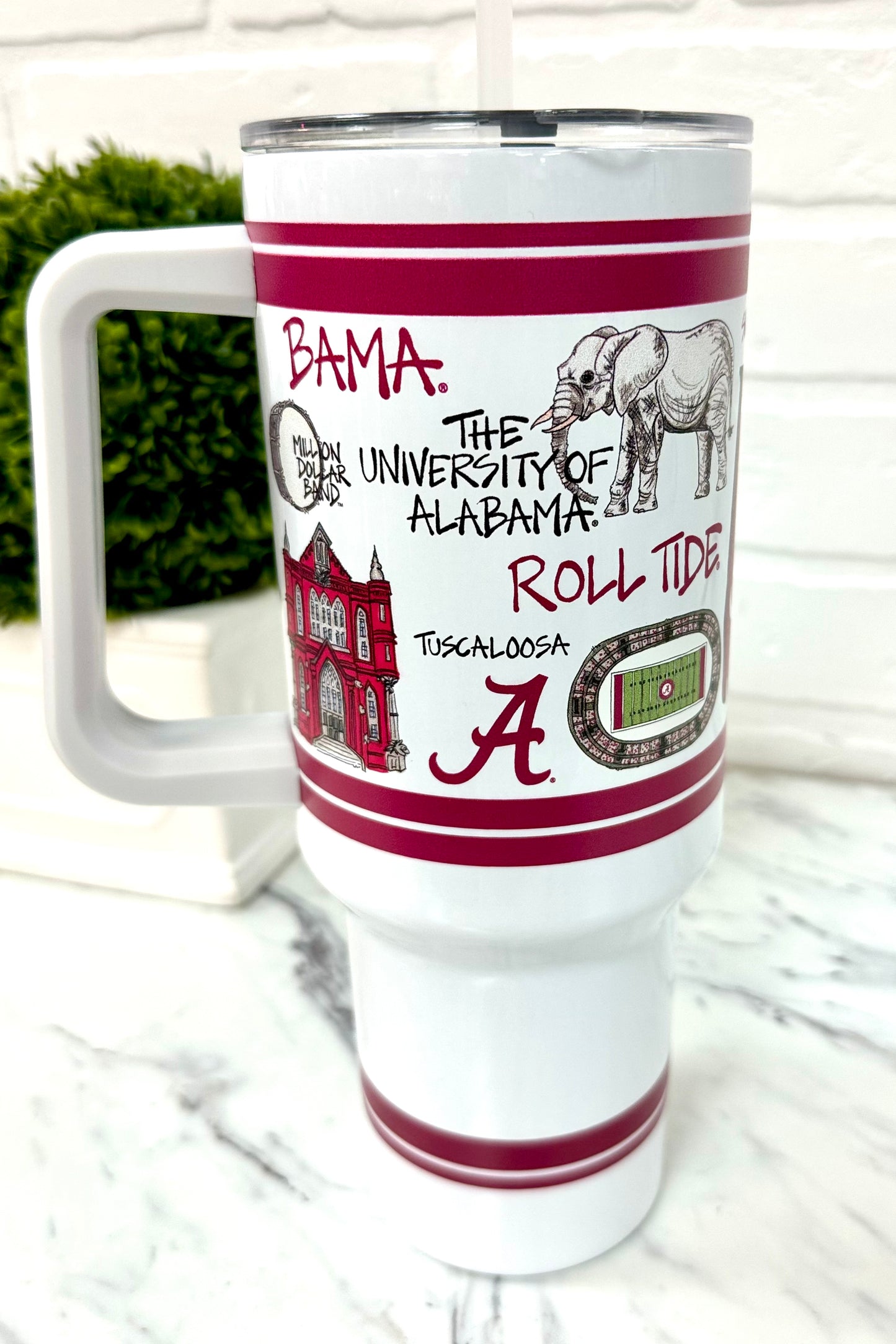 University of Alabama Icons 40oz Insulated Tumbler with Handle