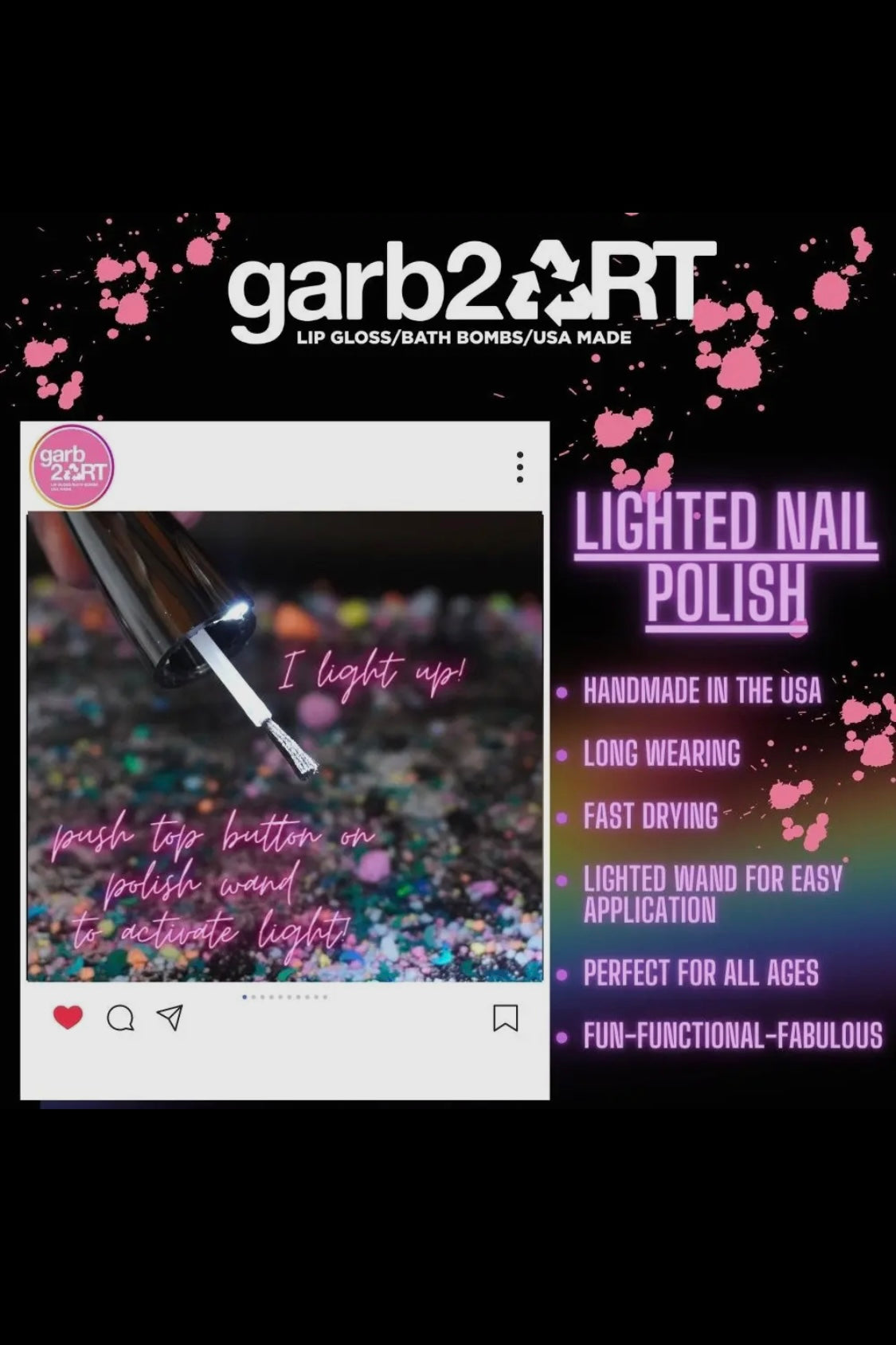 Lighted Nail Polish by Garb2Art