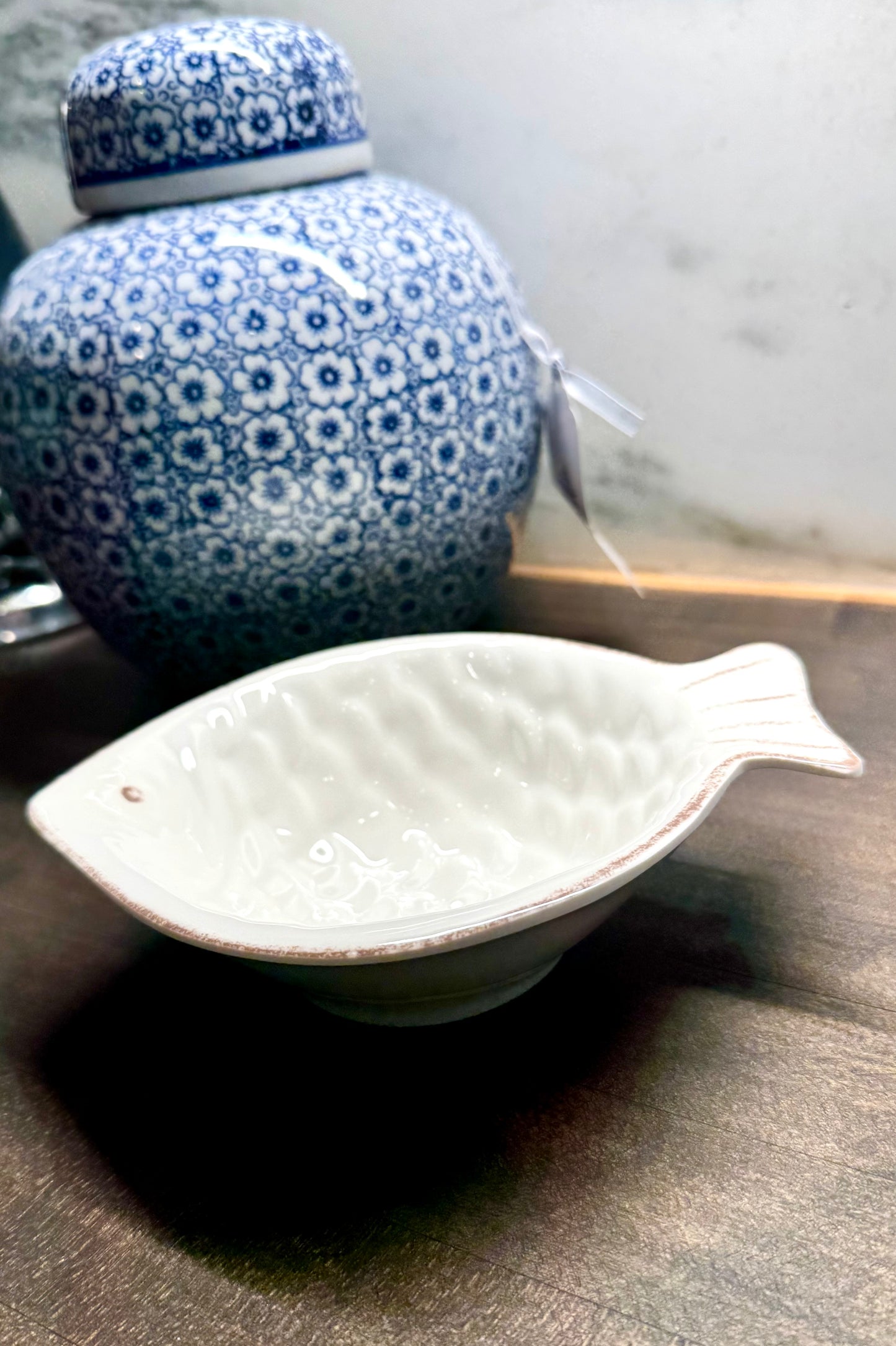 White Fish Melamine Tidbit Bowl