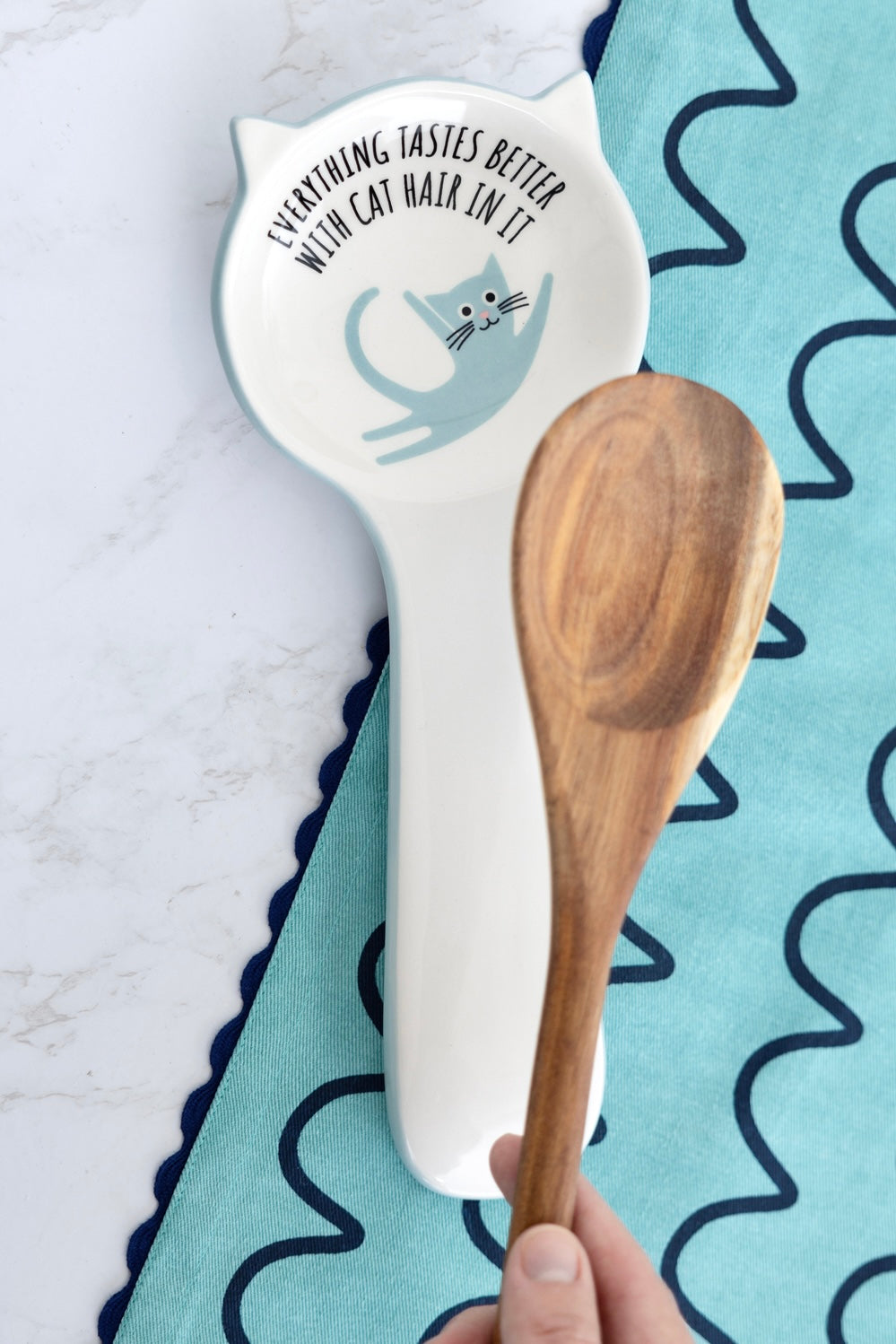 Everything Tastes Better With Cat Hair In It 10" Spoon Rest