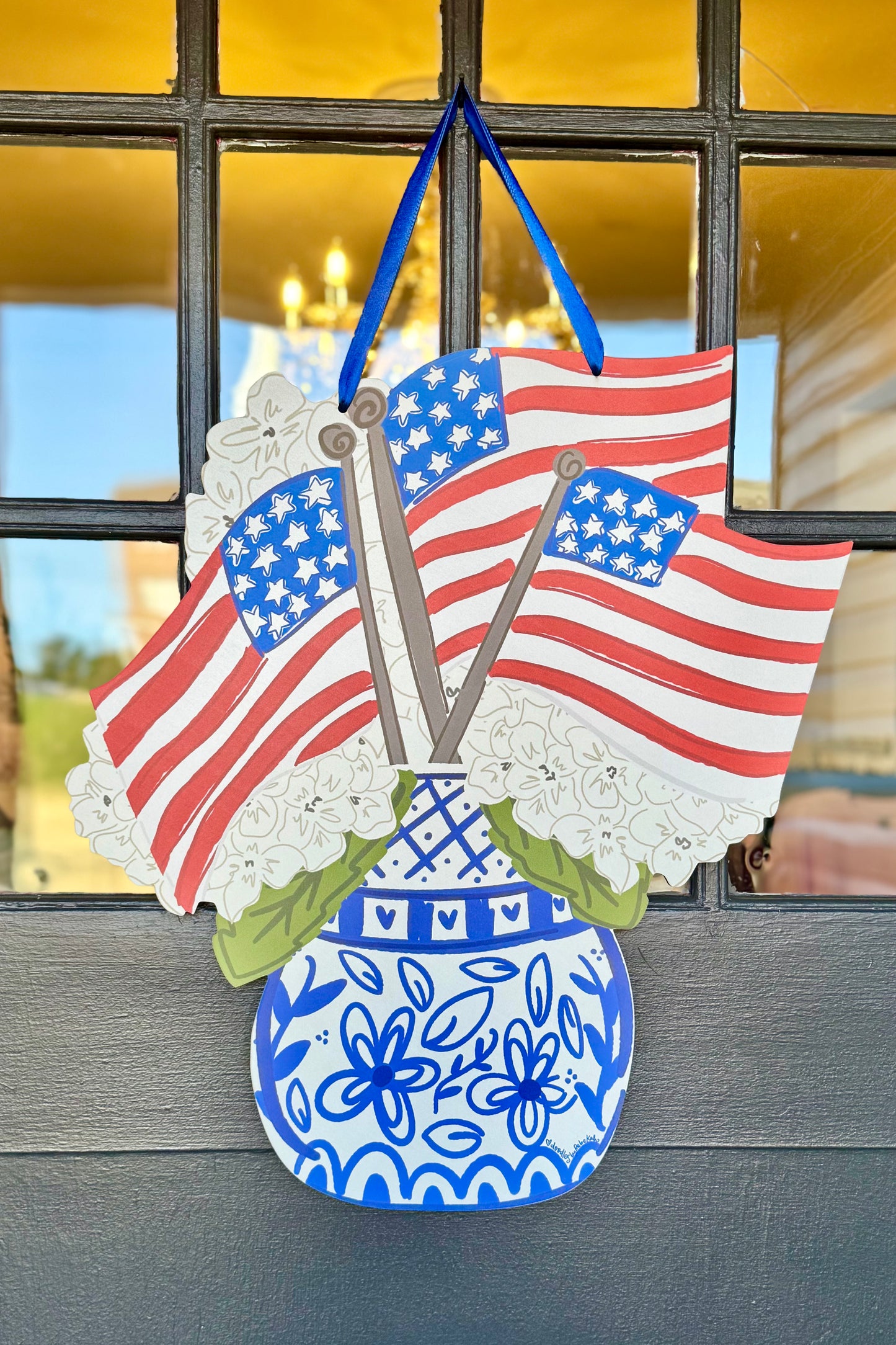 Chinoiserie Flags Doorhanger