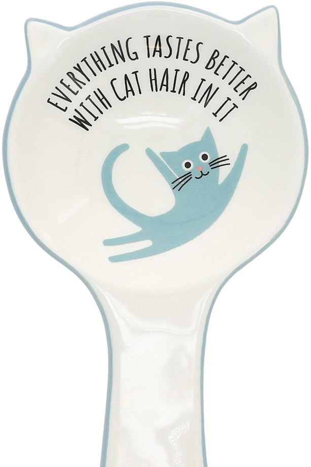 Everything Tastes Better With Cat Hair In It 10" Spoon Rest