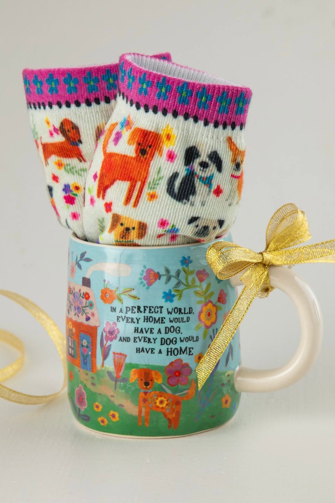 Natural Life Sock and Mug Set- Every Dog Has a Home