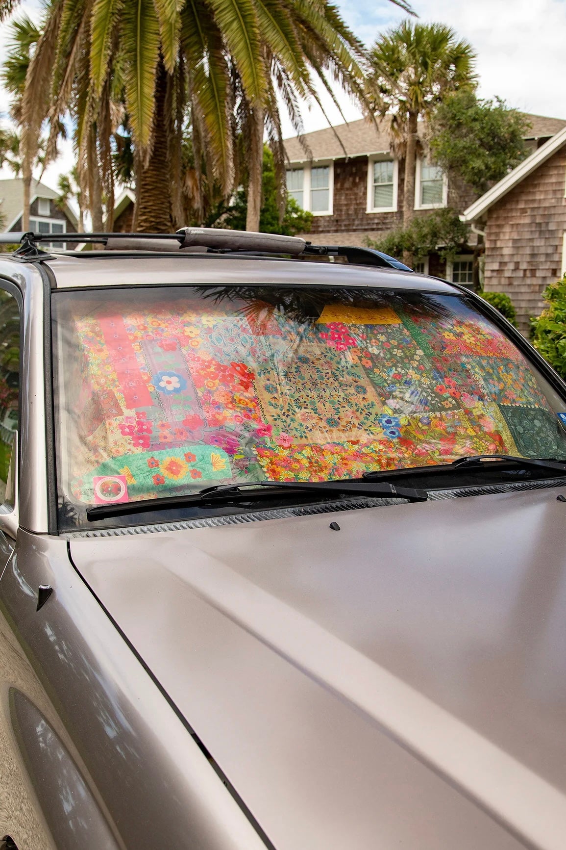 Natural Life Patchwork Car Sunshade