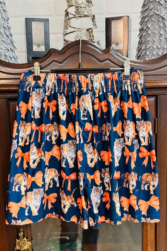 Tigers & Bows Lounge Shorts by Brief Insanity