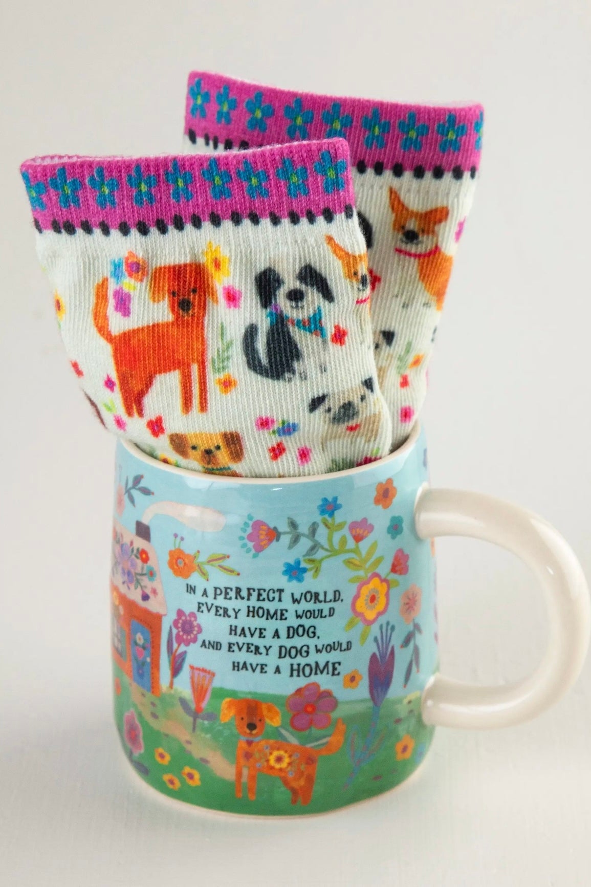 Natural Life Sock and Mug Set- Every Dog Has a Home