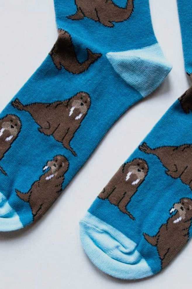 Bare Kind Save the Walruses Socks