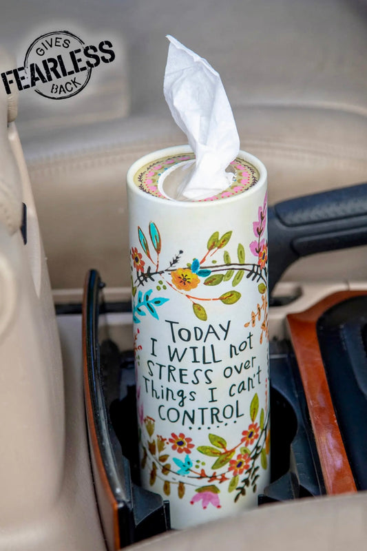 Natural Life Car Tissues- Today I Will Not Stress