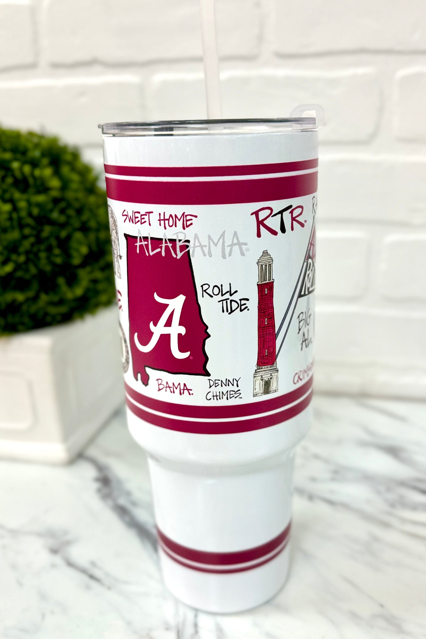 University of Alabama Icons 40oz Insulated Tumbler with Handle