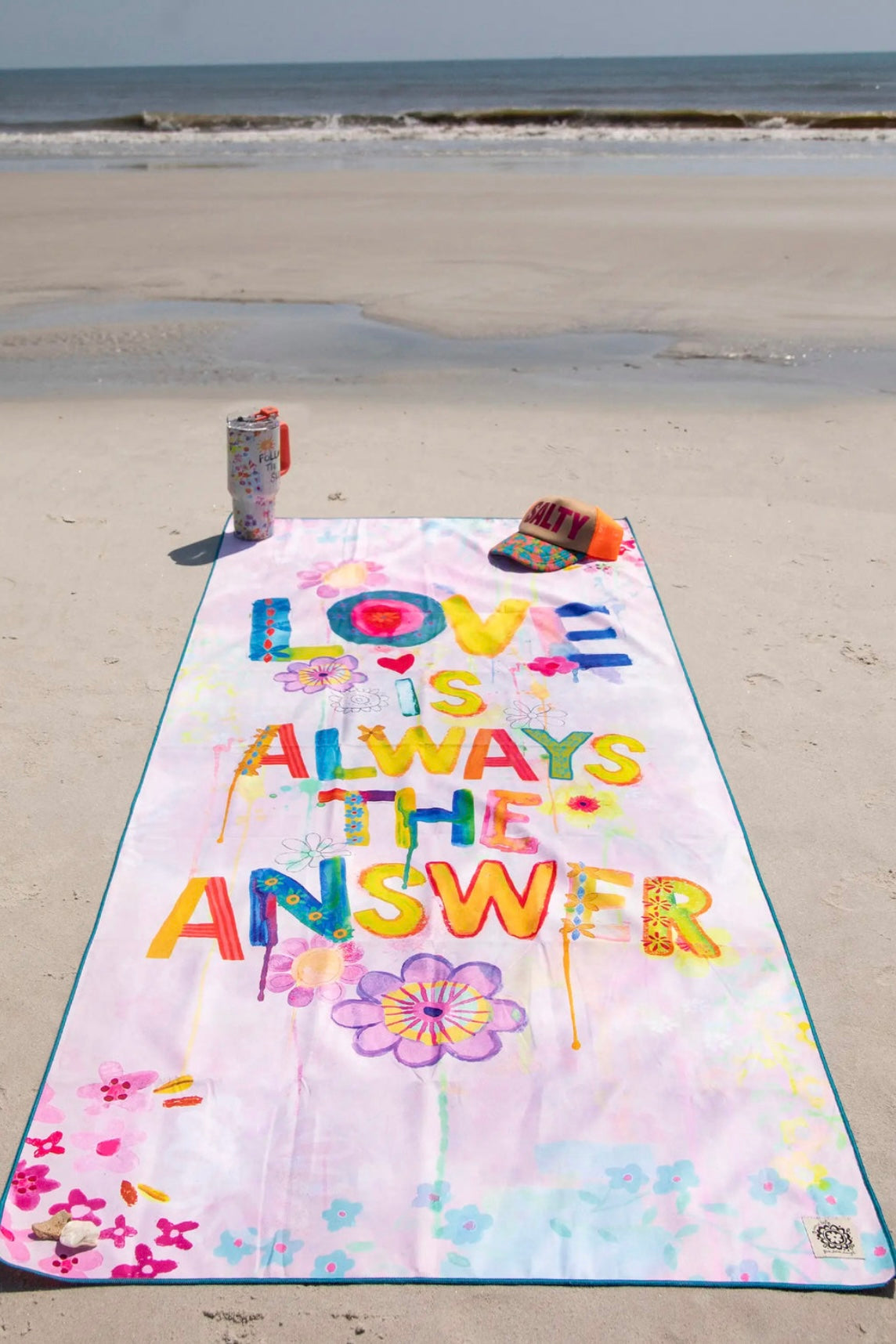 Natural Life Double-Sided Microfiber Beach Towel - Love Is Always The Answer