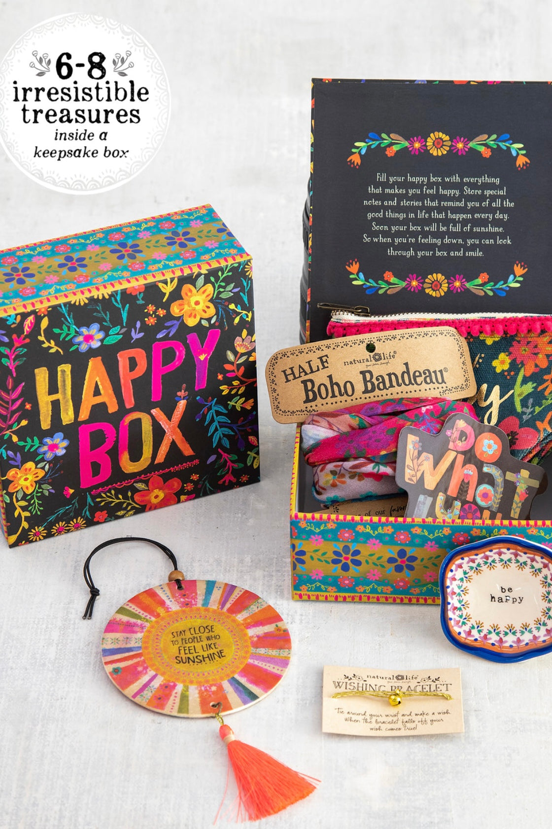 Natural Life Happy Box- Black Colorful