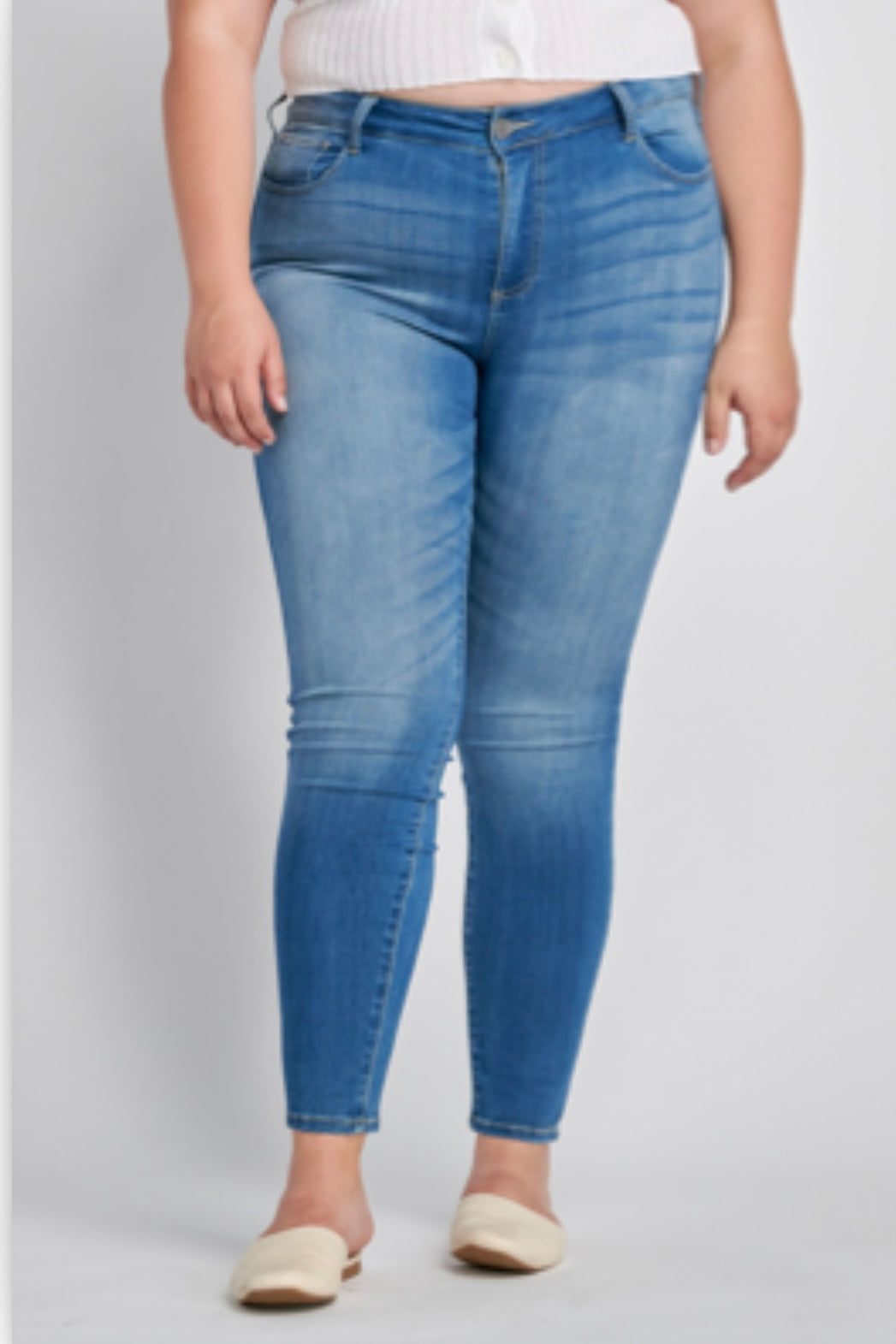 Cello Plus Mid Rise Ankle Stretchy Skinny Jean