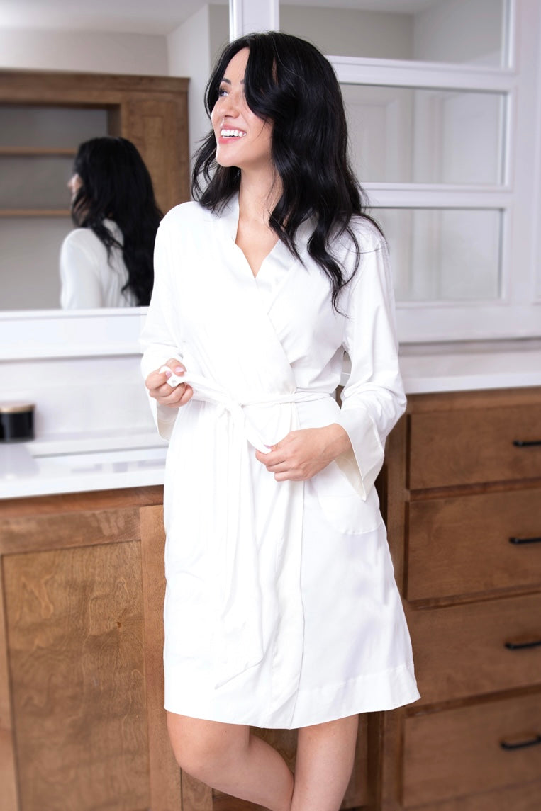 Amanda Blu Luxe Robe in Ivory, Pink, or Black