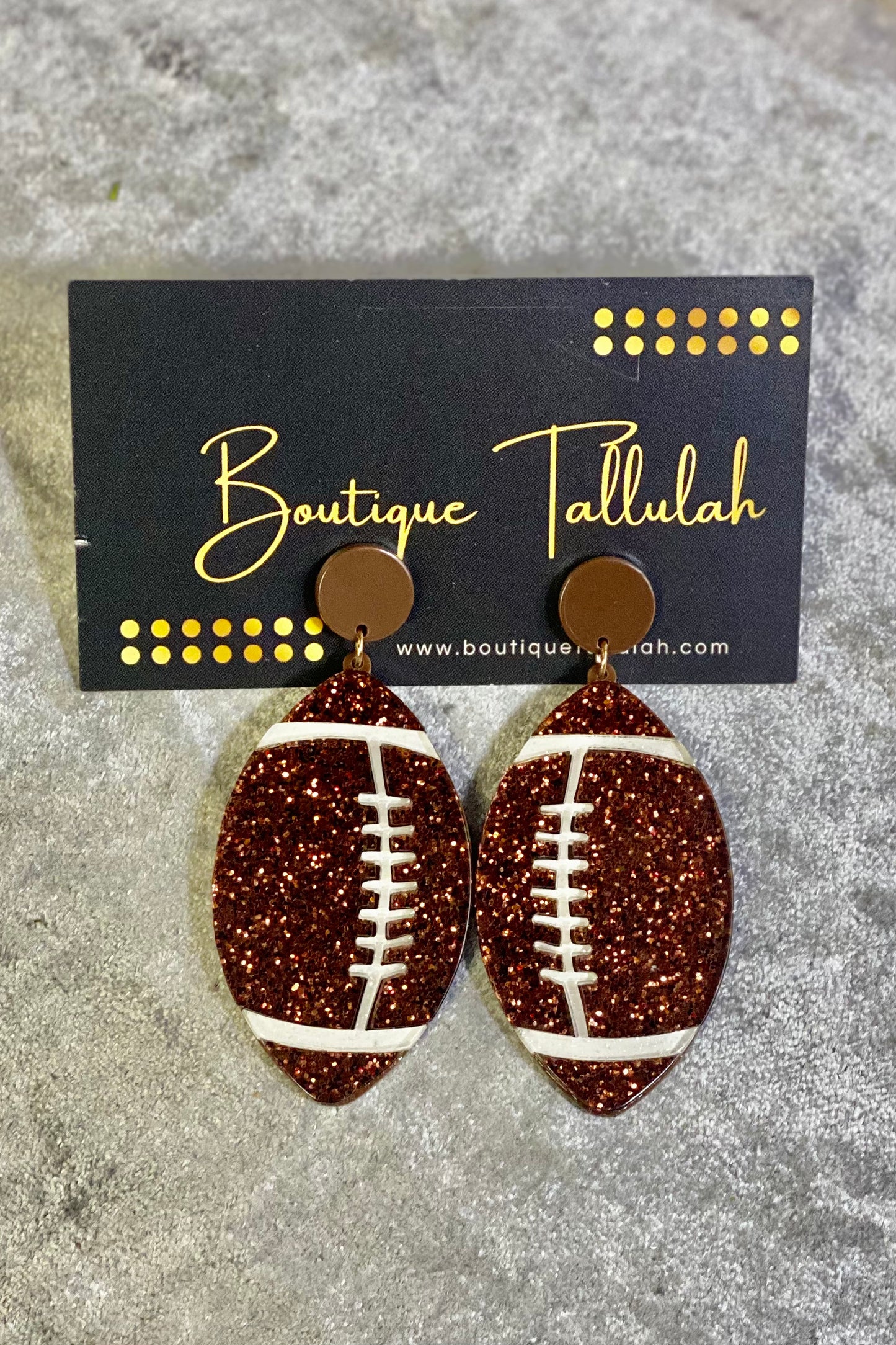 Sparkle Football Earrings